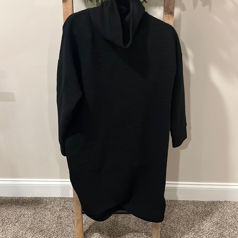 Black cowl neck dress